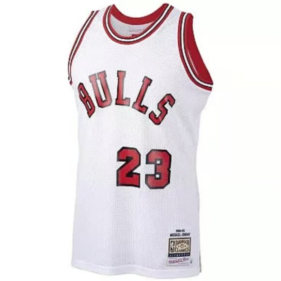 Men's Mitchell & Ness Michael Jordan White Chicago Bulls Rookie Authentic Jersey - Picture 2 of 11